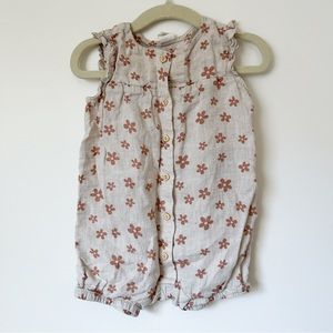 Soft Linen H&M Romper Onesie Size 6-9M